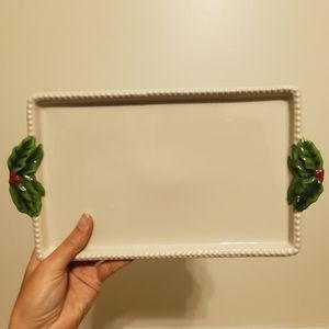 BlueSky Sleigh Bell Bistro Christmas Platter
